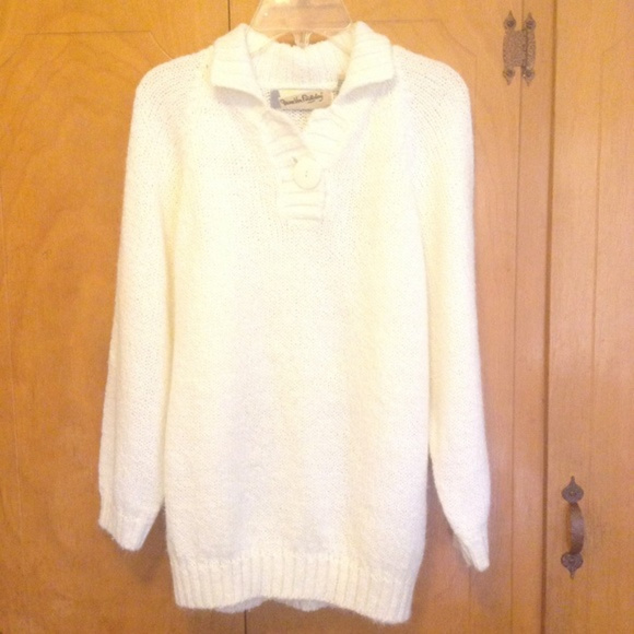 Diane Von Furstenberg Ivory Vintage Sweater, Winter, Warm, Pullover - Picture 1 of 6